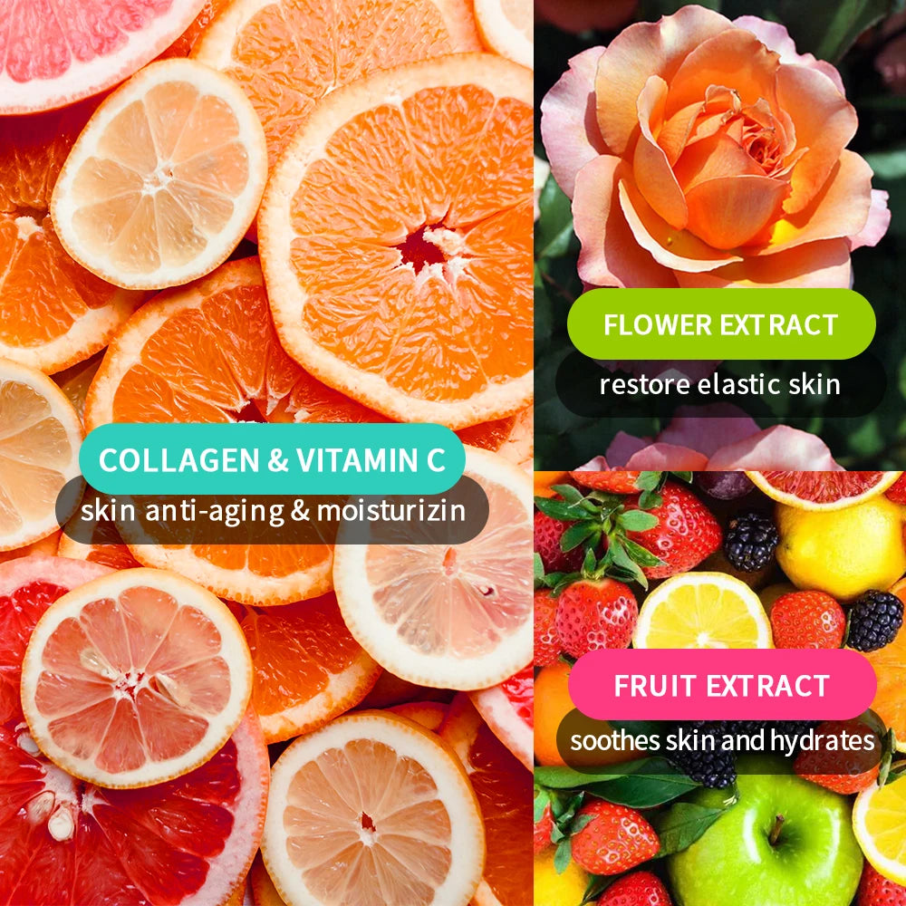 Face Skin Care Set Collagen Anti-aging Wrinkle Cream Hyaluronic Acid Lip Mask Retinol Serum Whitening Moisturizing Shrink Pores