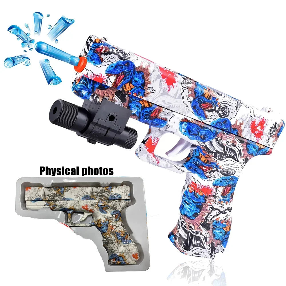 G-17 Ball Blaster Pistol Toys, Manual Blaster, NO Need Charge Outdoor Shooting Toys, Backyard Games Gift