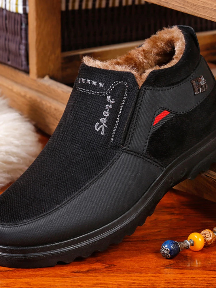 Warm Winter Boots Men Shoes New Keep Slip on Comfortable Plush Fur Ankle Botas Men Boots Outdoor Sneakers Zapatos De Hombre