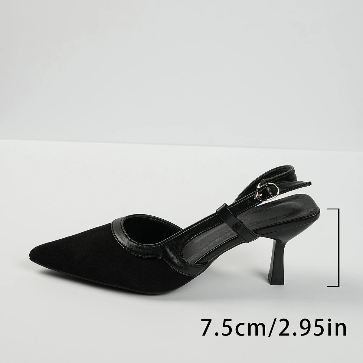 Women Shoes Satin Pointed Back Empty Women Sandals 2025 Summer One-word Buckle Sexy High Heels Women Sandalias Mujer Zapatos