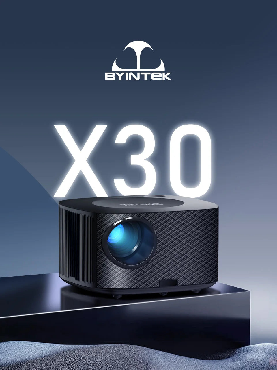 BYINTEK X30 Full HD 1080P Projector Licensed Netflix TV System Auto-focus Dolby Smart WIFI LCD LED Video Home Theater Projector