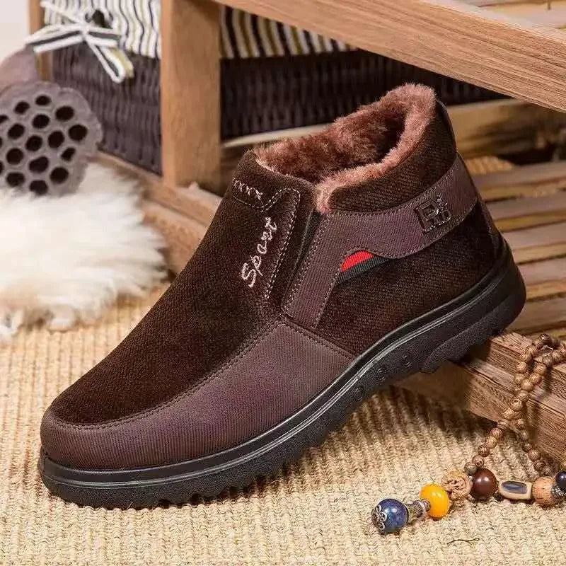 Warm Winter Boots Men Shoes New Keep Slip on Comfortable Plush Fur Ankle Botas Men Boots Outdoor Sneakers Zapatos De Hombre