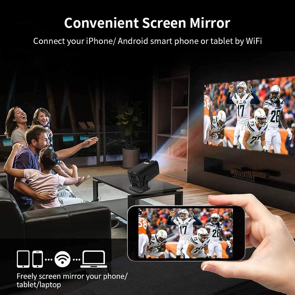 Polaring P50Mini 4K Projector H713 6G Wifi BT 250Ansi Cinema Home Keystone HDMI Proyector 1080P Android projector