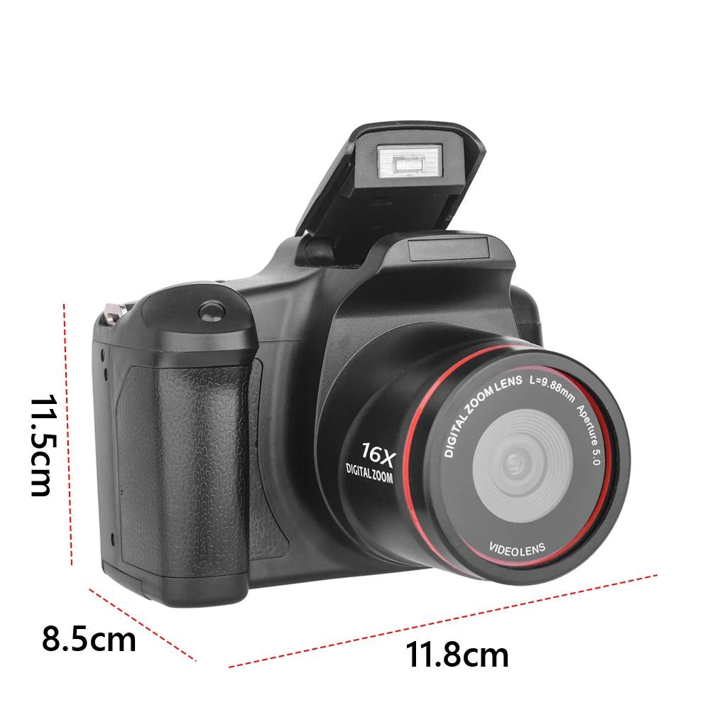 Digital Camera 16X Zoom Vlogging Camera with 2.4 Inch LCD Screen Video Recorder for Photography and Video