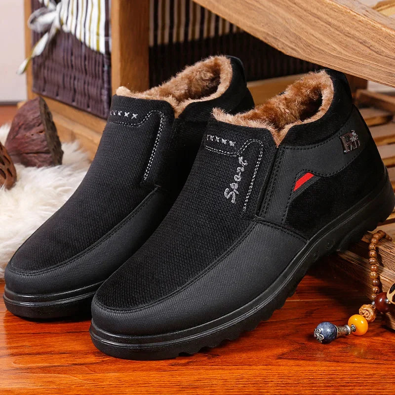 Warm Winter Boots Men Shoes New Keep Slip on Comfortable Plush Fur Ankle Botas Men Boots Outdoor Sneakers Zapatos De Hombre