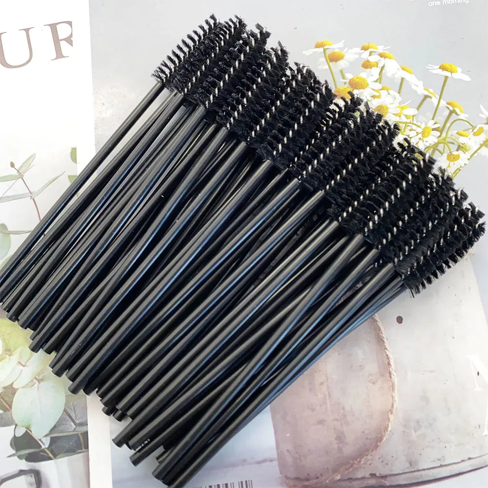 500pcs Eyebrow Mascara Wands Eyelash Brushes Eyelash Spoolies Applicator for Lash Extension Makeup Tools