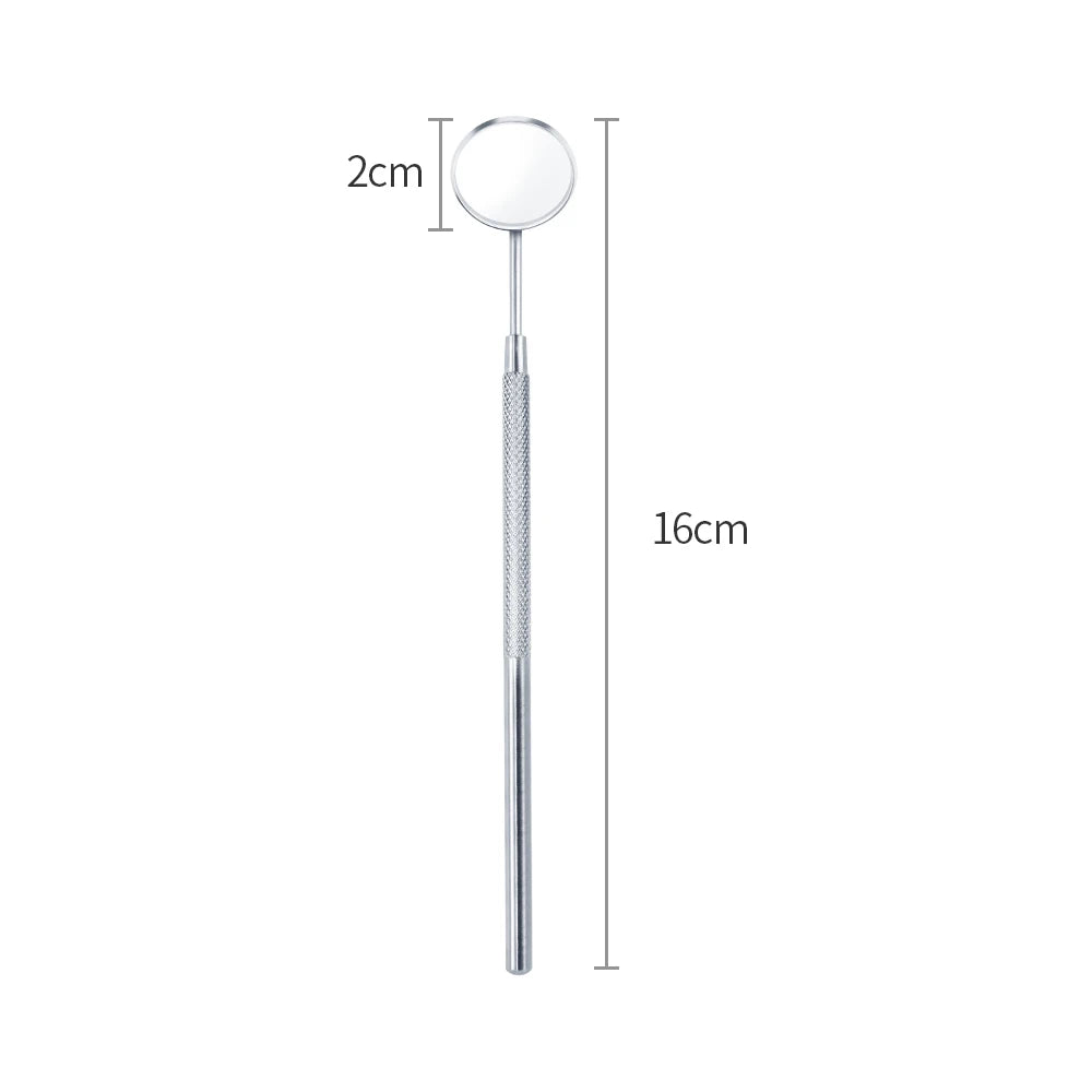 1Pcs Eyelash Extensions Inspection Mirror Checking Lashes Mouth And Teeth Stainless Steel Hand-held Makeup Tools