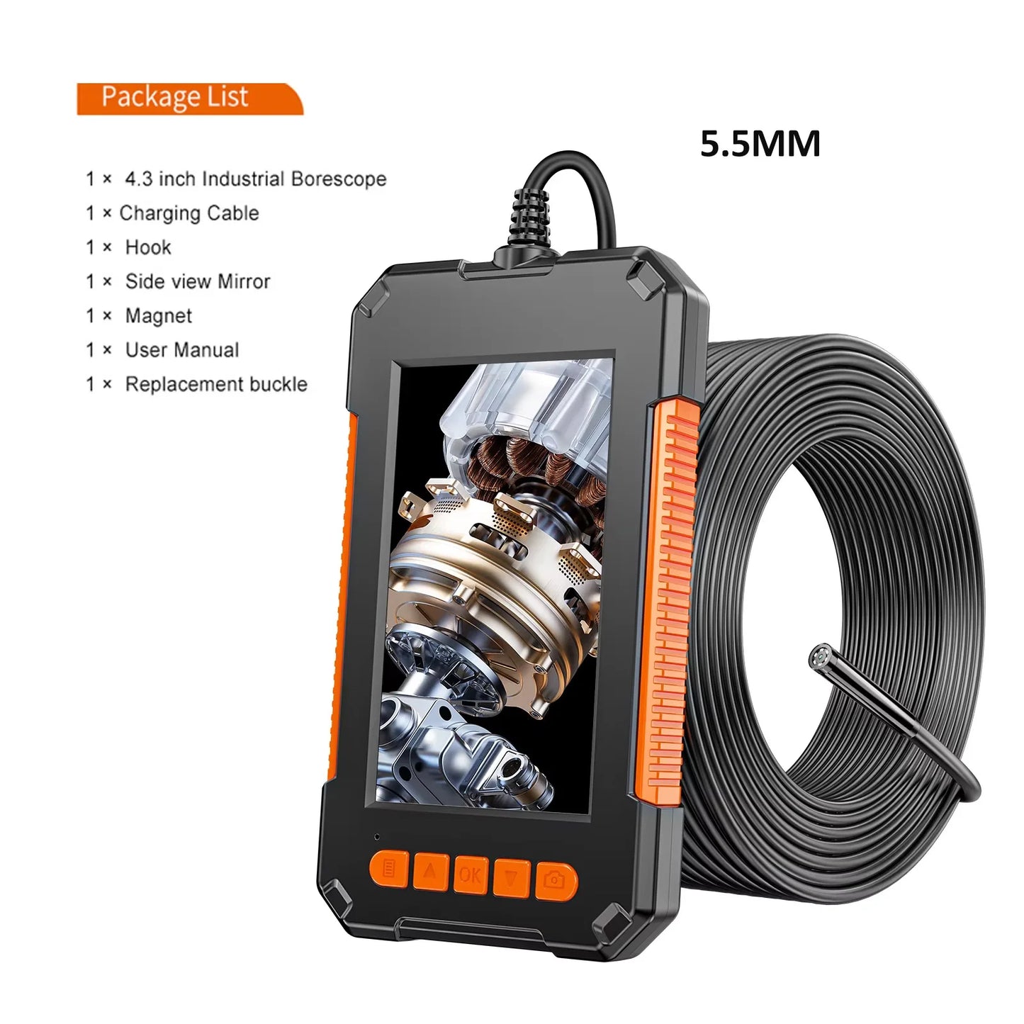 4.3 '' IPS Endoscope Camera 1080P Single & Dual lens Digital Borescope Tool IP67 Snake Drain Camera Cable Gadgets for Men