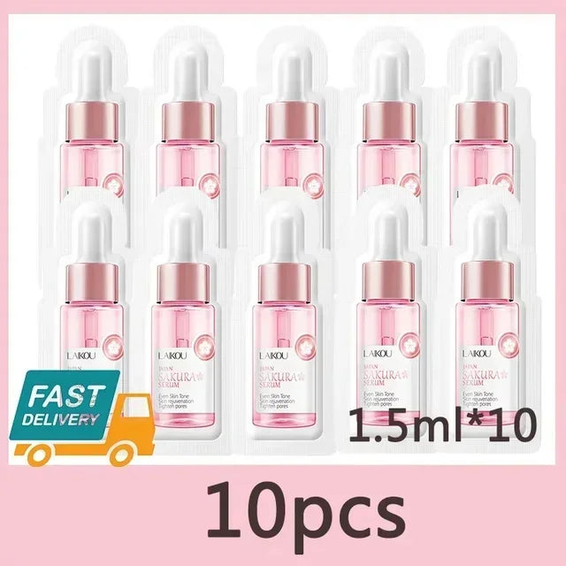 Sakura Whitening Face Serum Fade Fine Lines Anti Aging Tighten Pores Improve Melanin Pigment Dull Moisturizer Brighten Skin Care