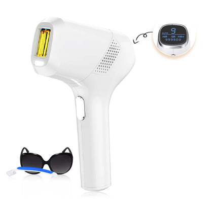 Laser Epilator 22J Permanent Painless for Facial Bikini Trimmer for Women Men Big Flash Window for Quick Safe IPL Hair Removal