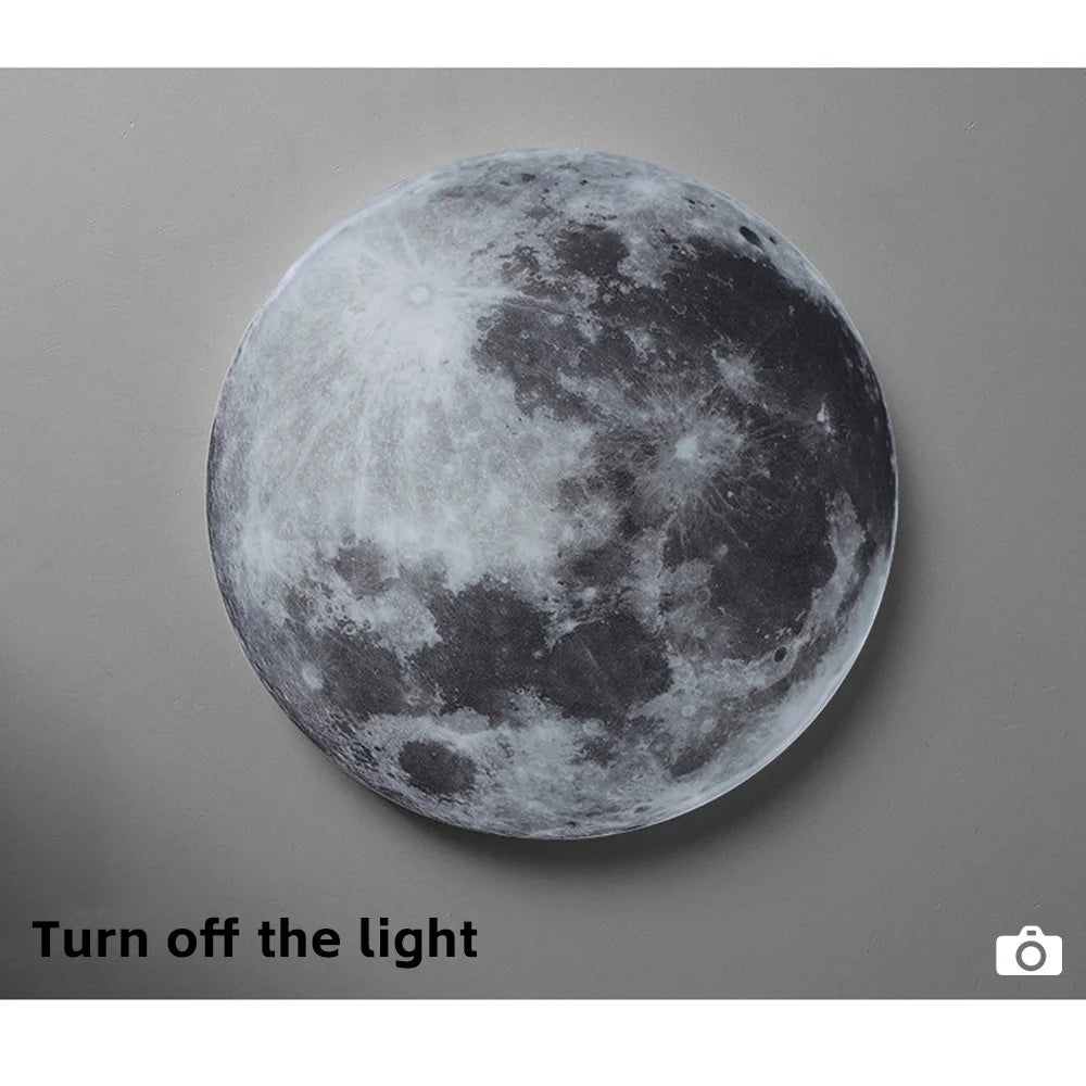 Modern 3D Moon Led Wall Lamp Living Room Background Light Home Decor Lamparas Bedroom Bedside Lighting Corridor Sconce Luminaire