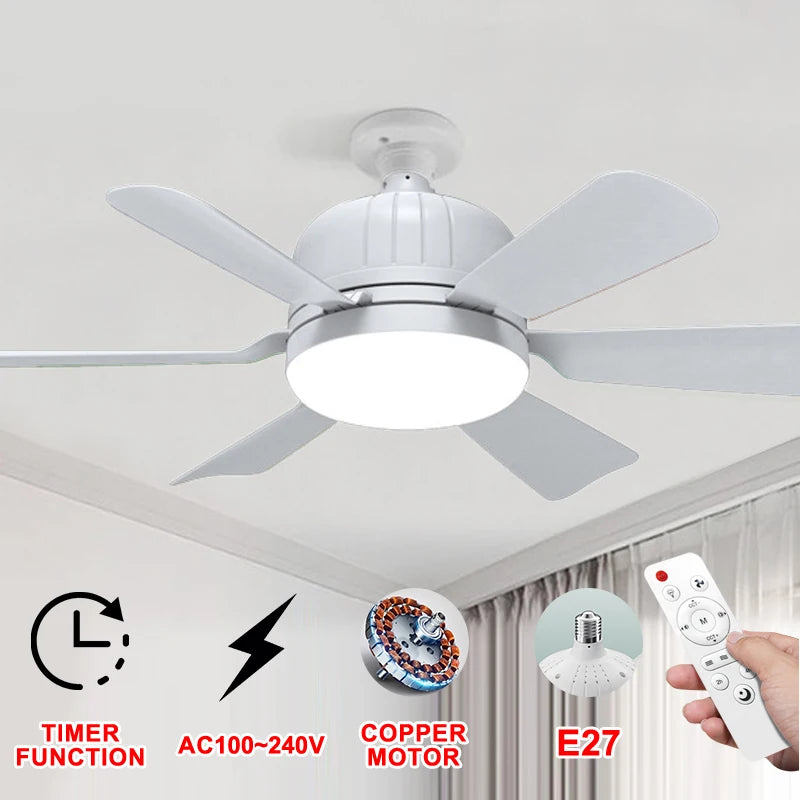 e27 socket fan light ventilador luz led de techo AC hogar cooling cold  home cocina celling living room ampoule ventilateur fan