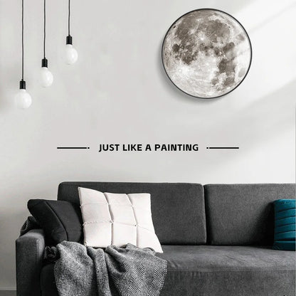 Modern 3D Moon Led Wall Lamp Living Room Background Light Home Decor Lamparas Bedroom Bedside Lighting Corridor Sconce Luminaire