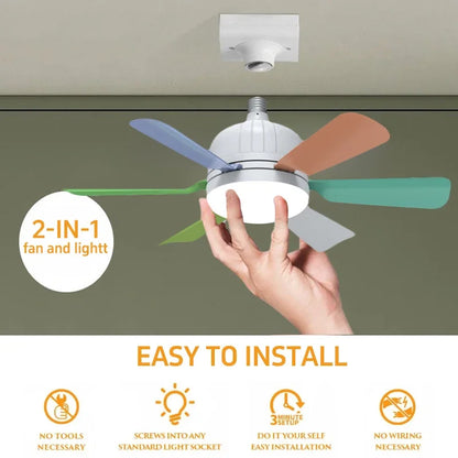 e27 socket fan light ventilador luz led de techo AC hogar cooling cold  home cocina celling living room ampoule ventilateur fan