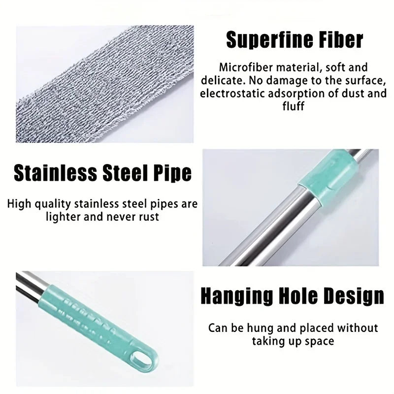 Limpieza Hogar Bedside Dust Brush Stair Corner Household Artifacts Bed Bottom Gap Clean Fur Hair Dusty Magic Microfiber Duster